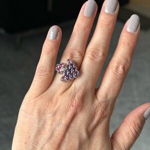 Mauboussin Paris Purple and Pink Amethyst Cluster Ring
